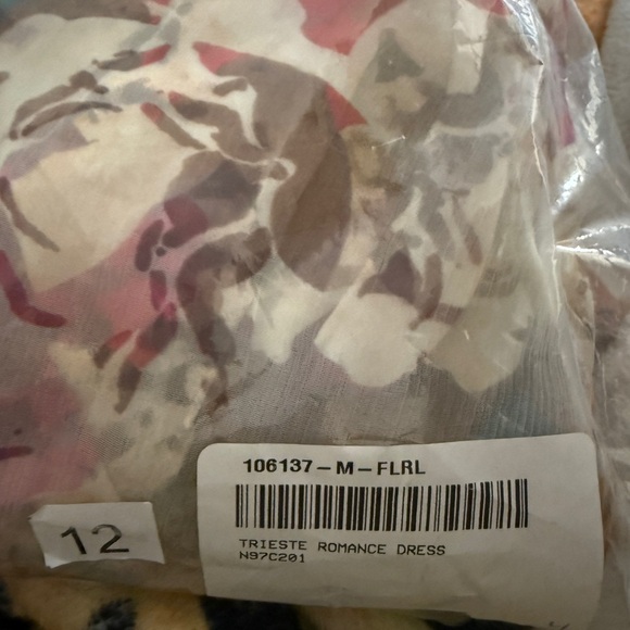 Sundance Trieste Romance Long Sleeve Midi Chiffon Dress Size MEDIUM - Picture 3 of 4